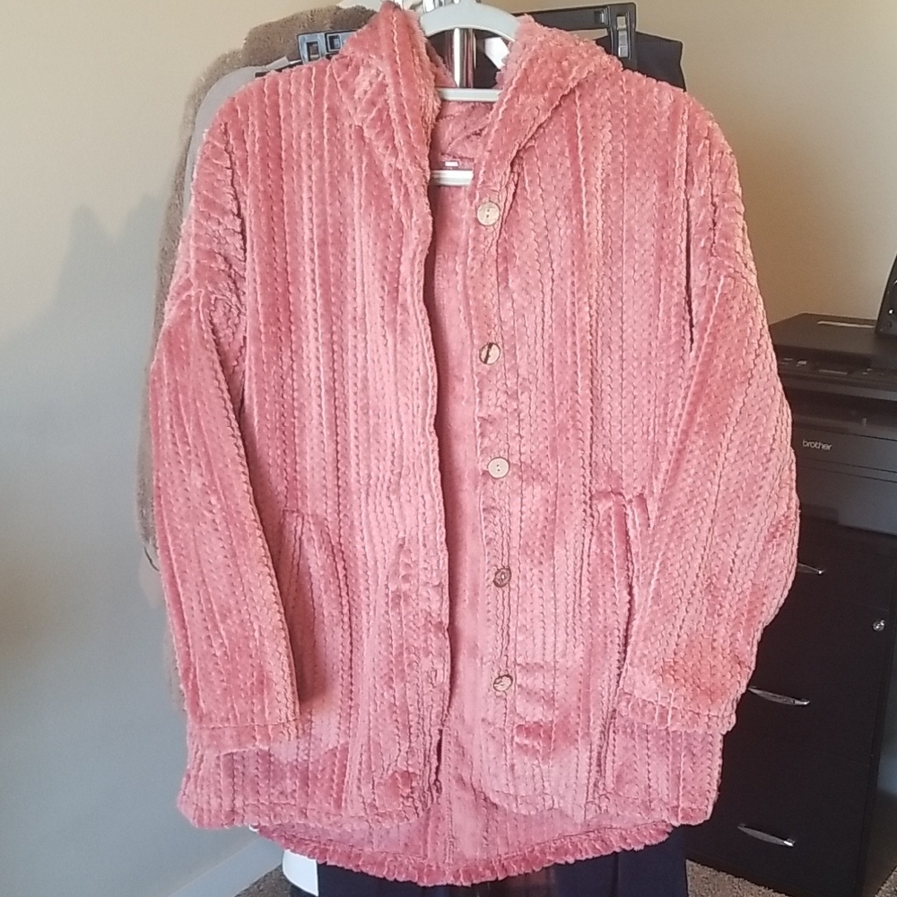 Amazon Women's Pink Teddy Jacket